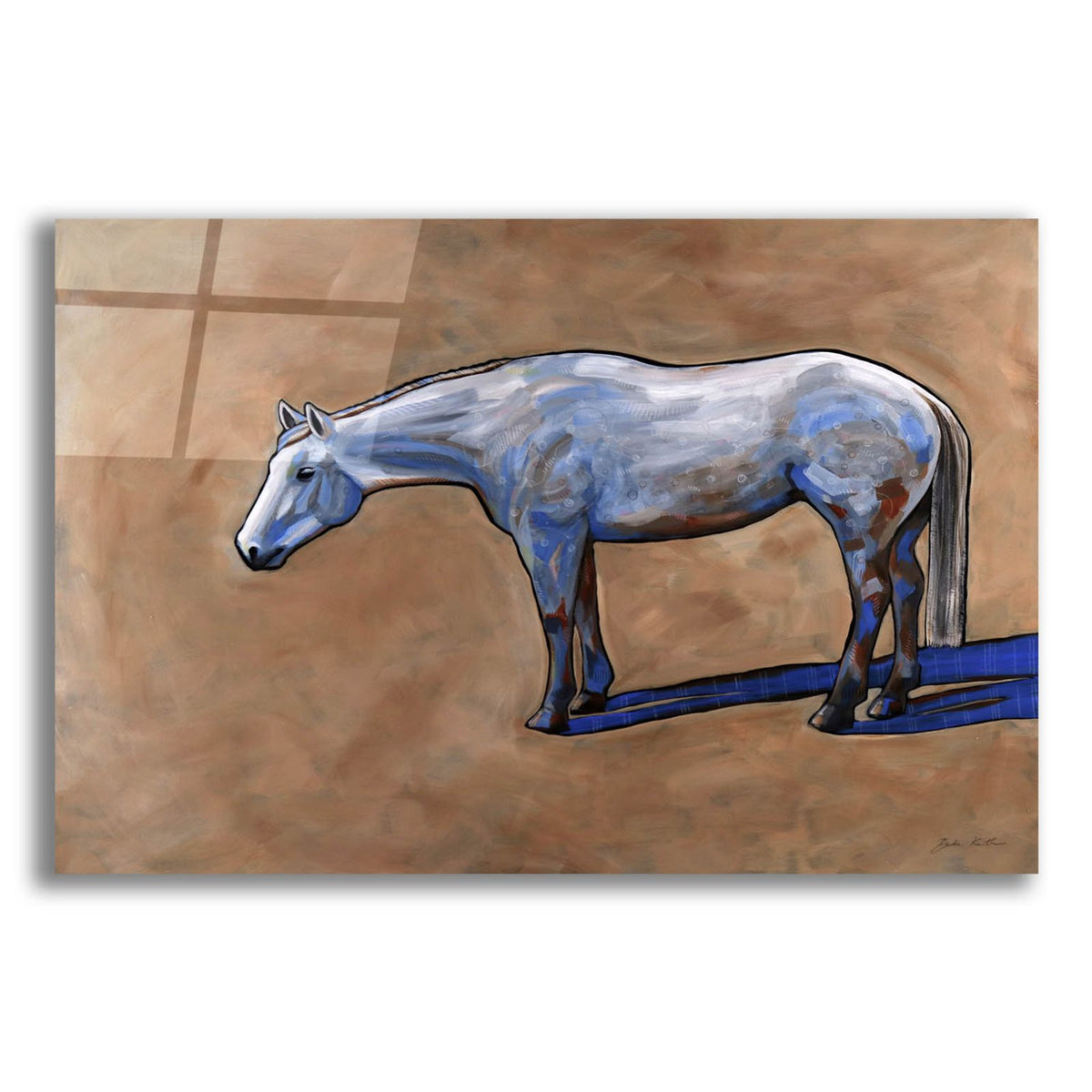 Blue Horse by Bebe Keith acrylic glass wall art
