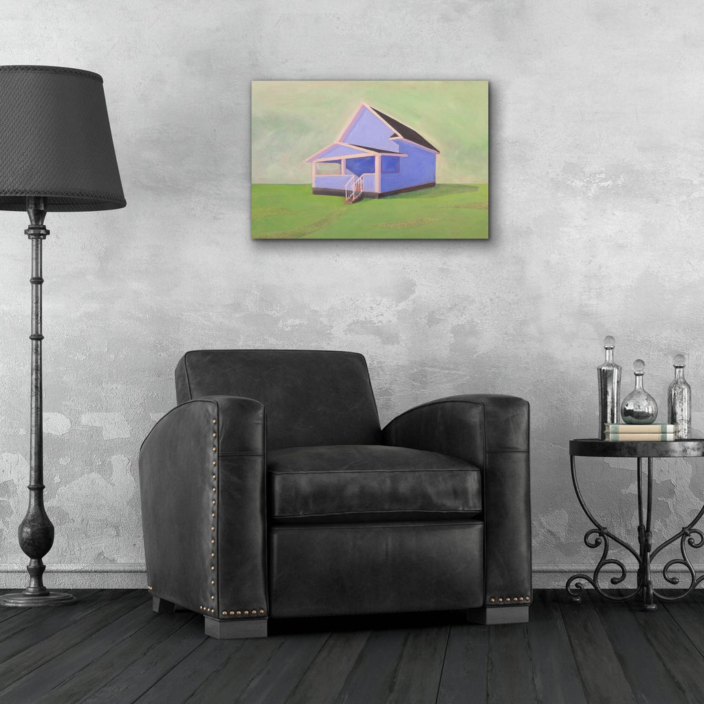 Blue House by Bebe Keith - 24x16 acrylic wall art in a room