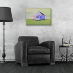 Blue House by Bebe Keith - 24x16 acrylic wall art in a room