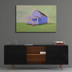 Blue House by Bebe Keith - 36x24 acrylic wall art in a room
