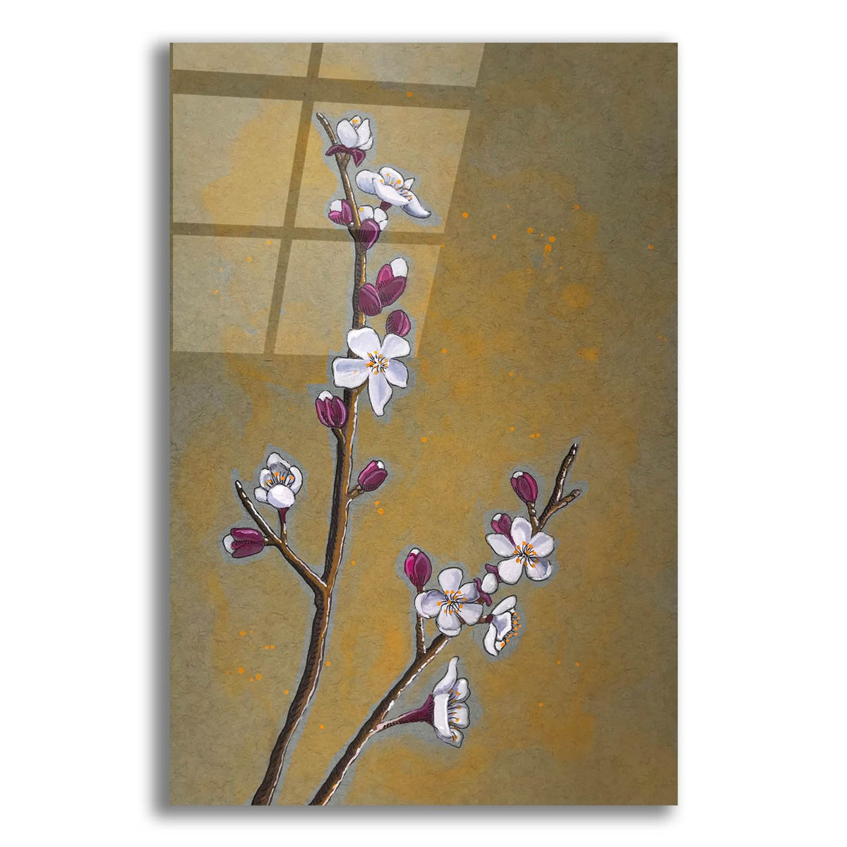 Cherry Blossoms by Bebe Keith acrylic glass wall art