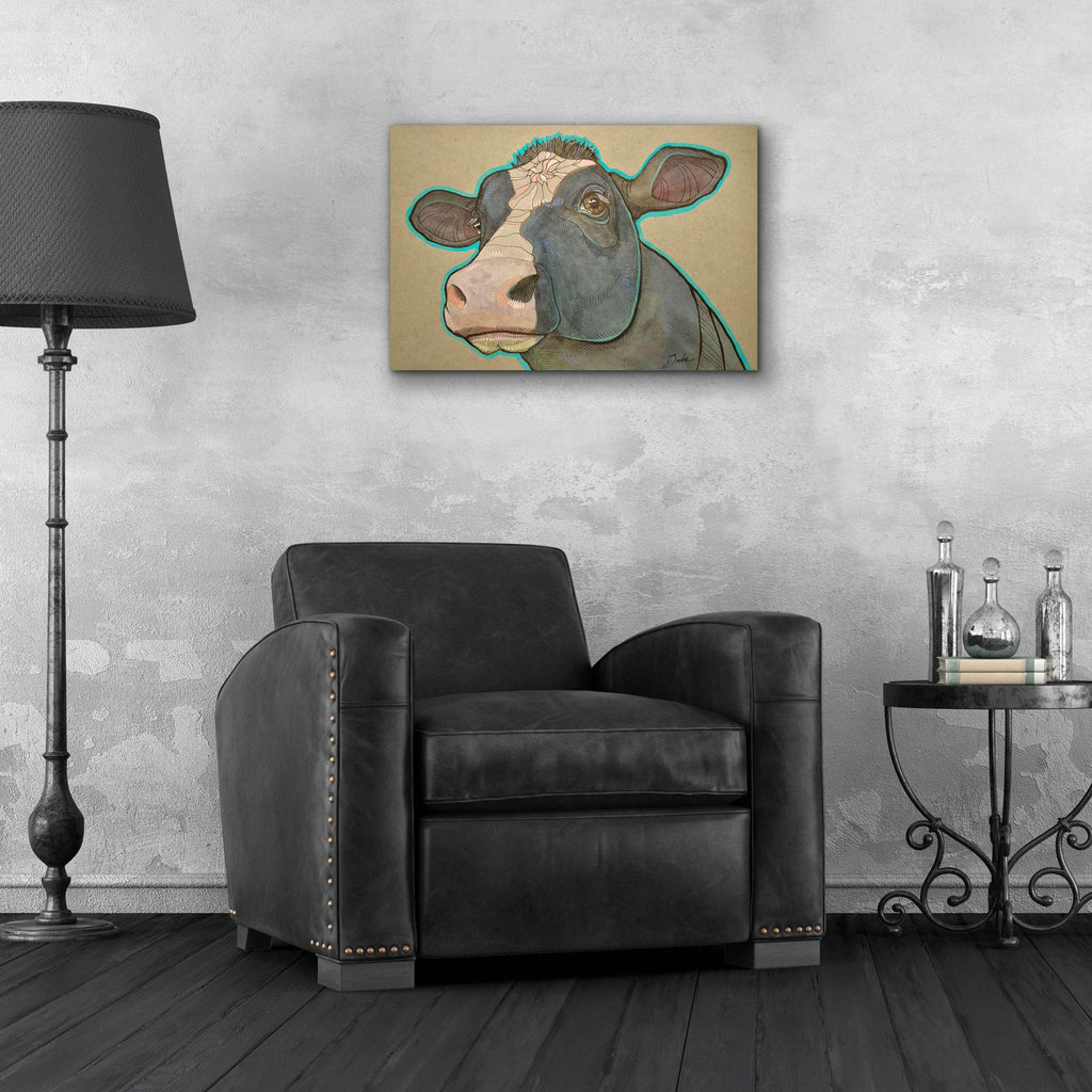 Cow Now by Bebe Keith - 24x16 acrylic wall art in a room