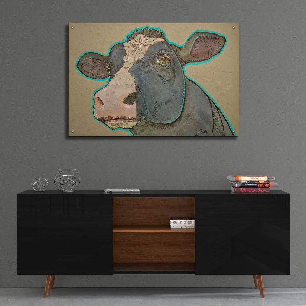 Cow Now by Bebe Keith - 36x24 acrylic wall art in a room