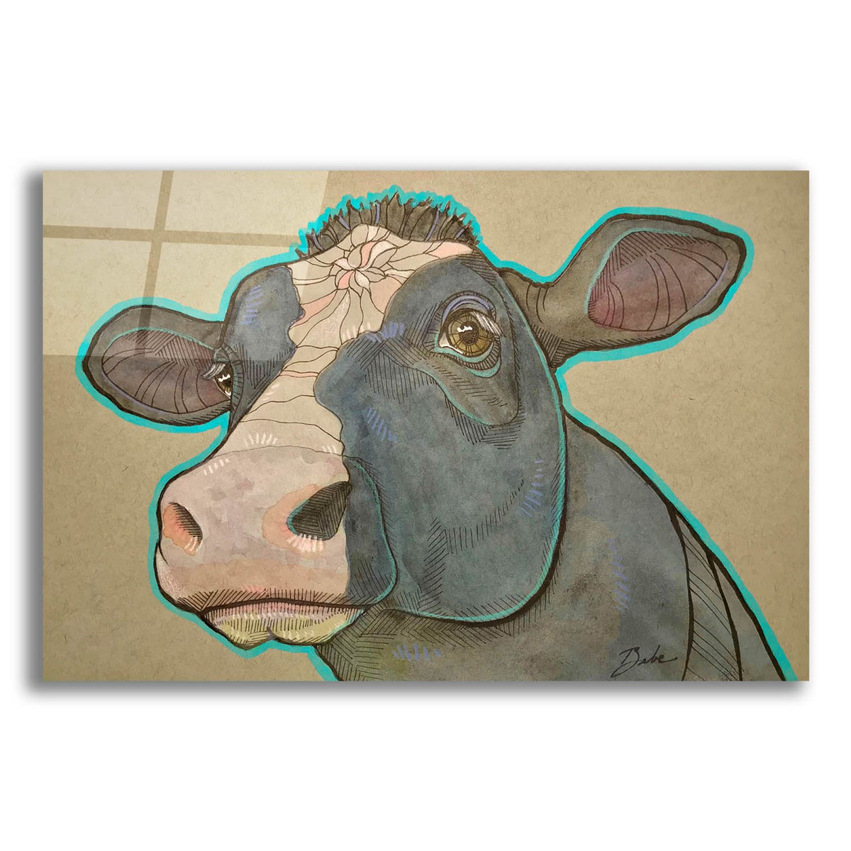 Epic Art 'Cow Now'  by Bebe Keith Acrylic Glass Wall Art