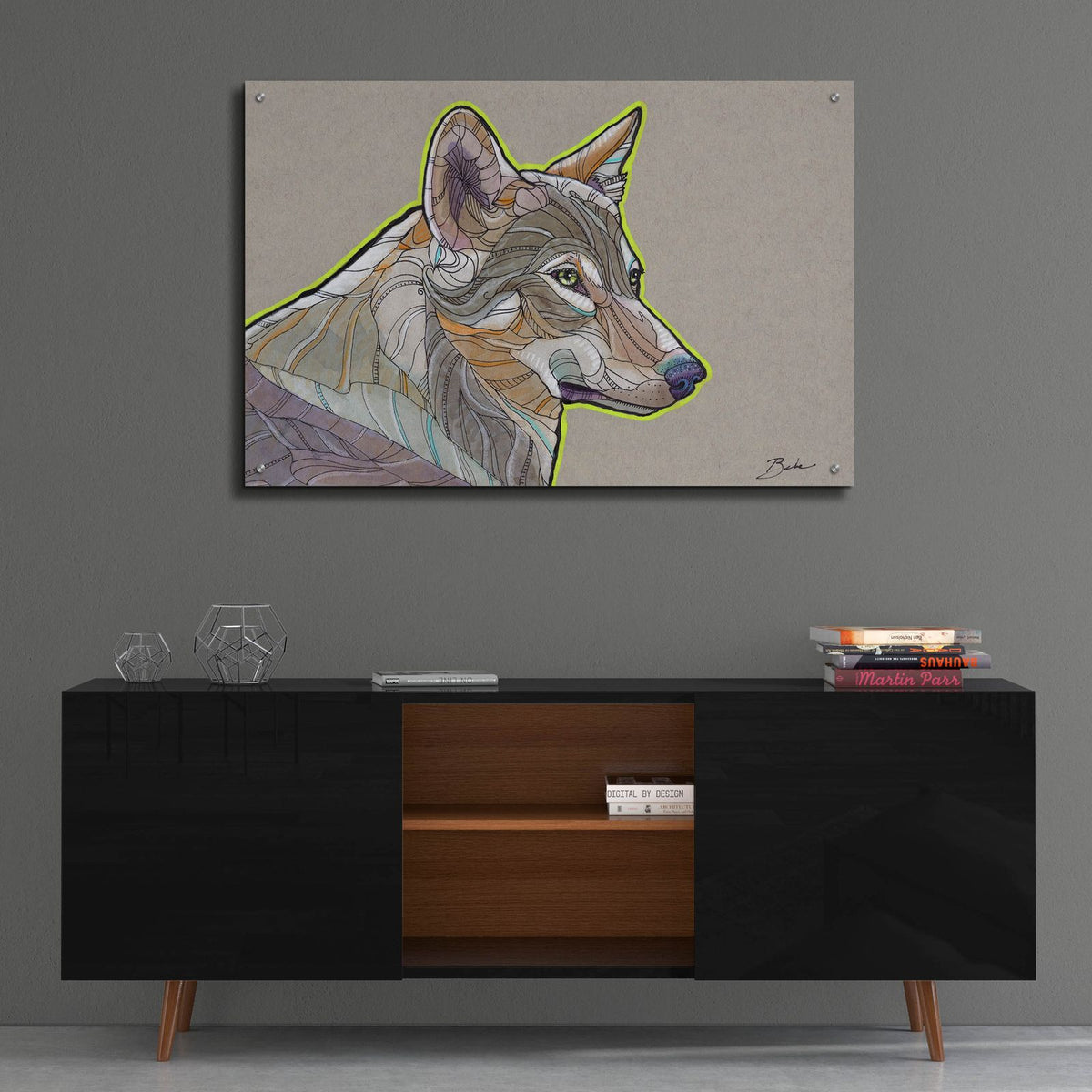 Coyote Pretty by Bebe Keith - 36x24 acrylic wall art in a room