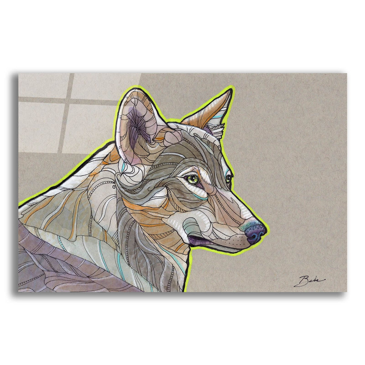 Coyote Pretty by Bebe Keith acrylic glass wall art