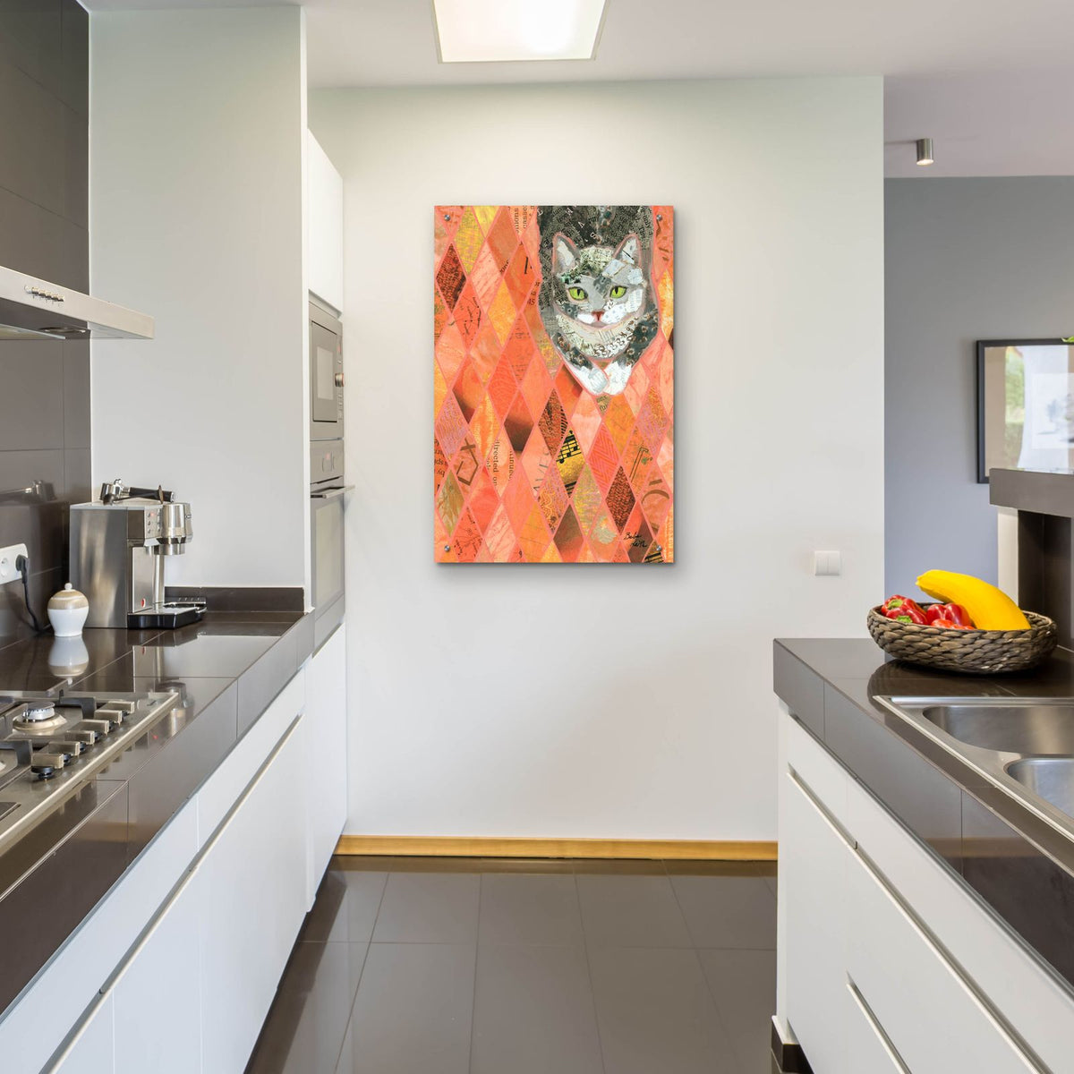 Cozy Kitty by Bebe Keith - 24x36 acrylic wall art in a room