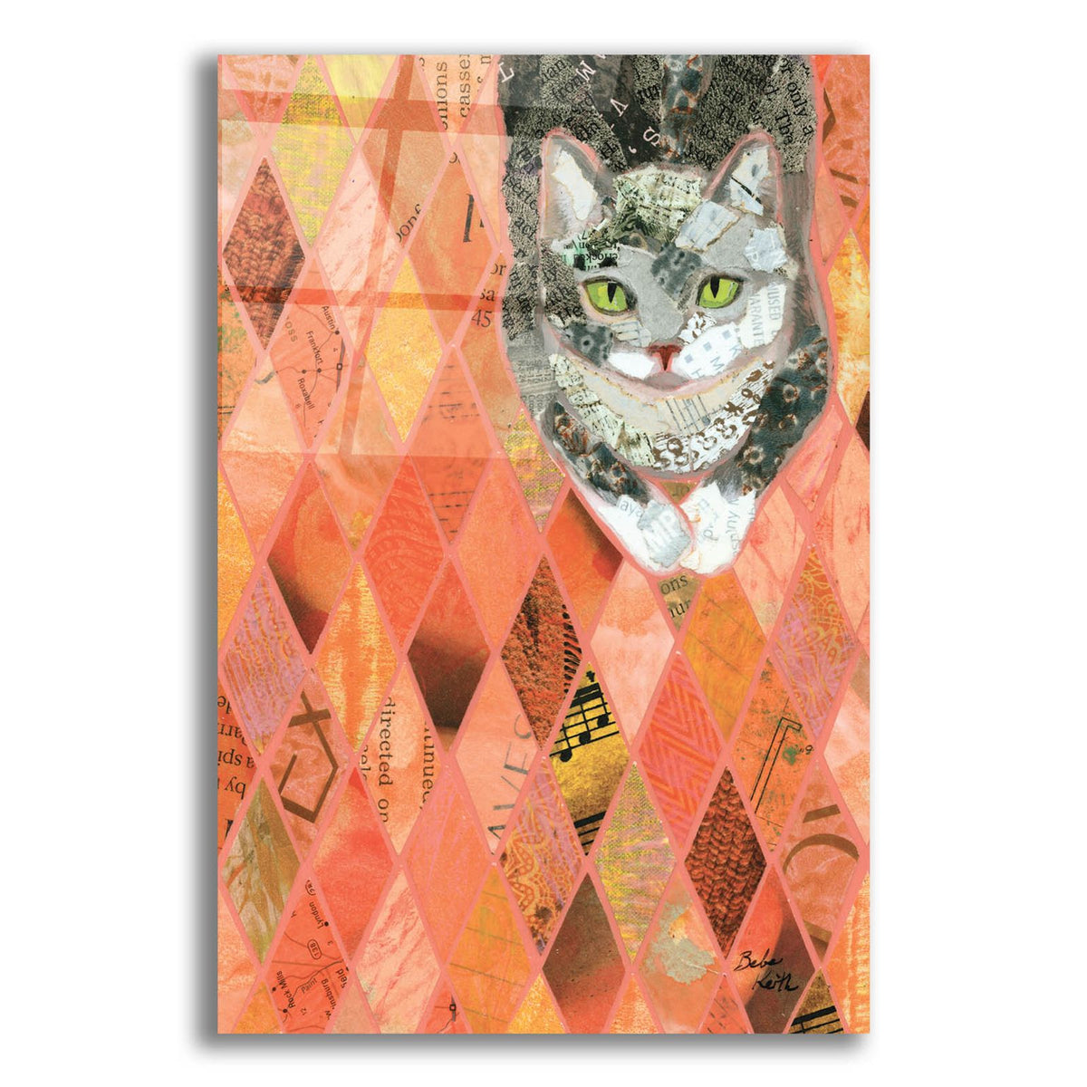 Cozy Kitty by Bebe Keith acrylic glass wall art