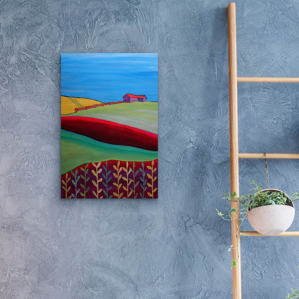 Farm 2 by Bebe Keith - 16x24 acrylic wall art in a room