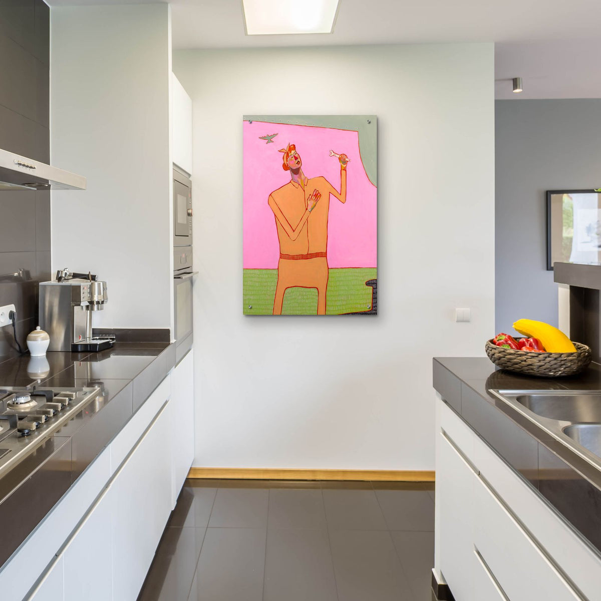 Fixing The Plane by Bebe Keith - 24x36 acrylic wall art in a room