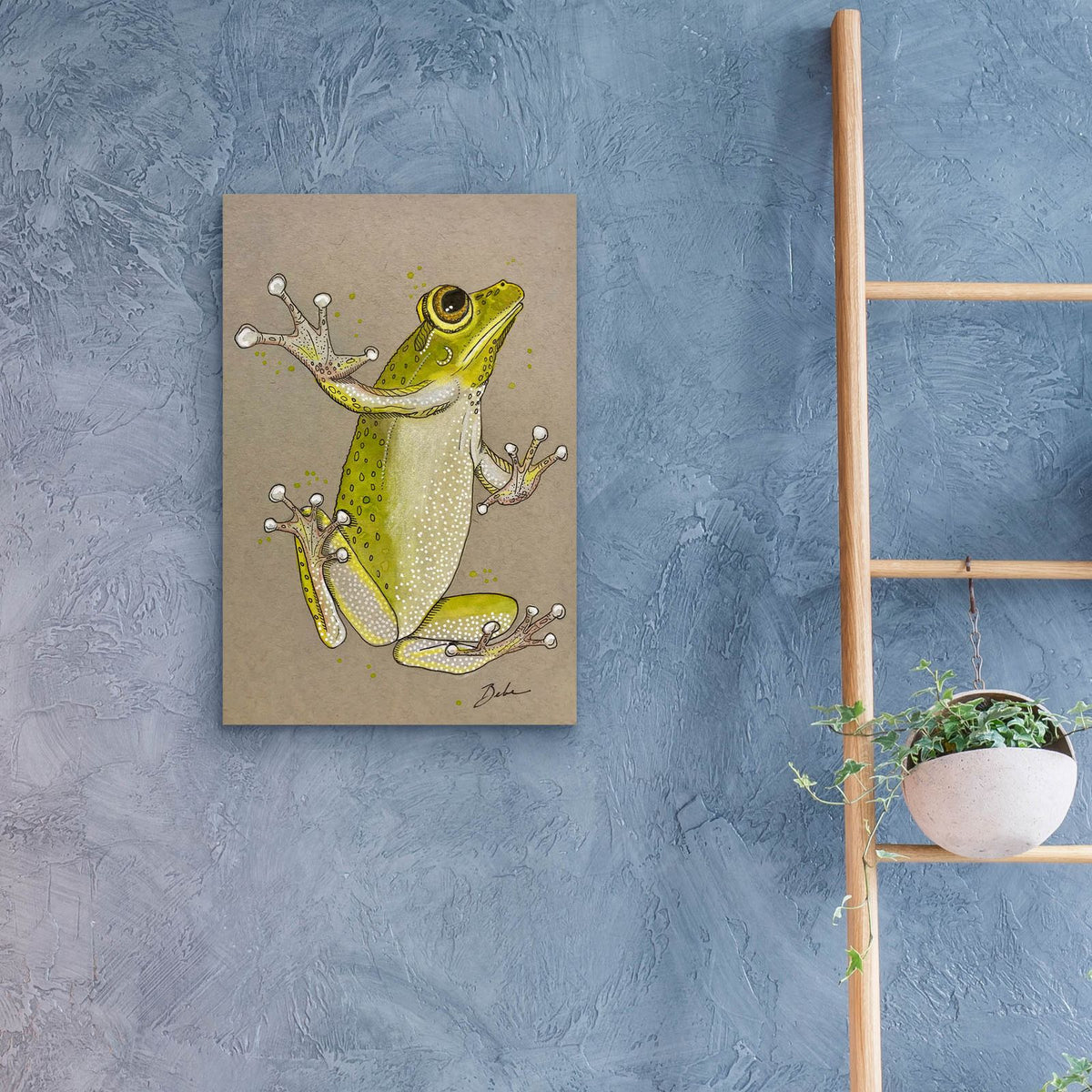 Free Tree Frog by Bebe Keith - 16x24 acrylic wall art in a room