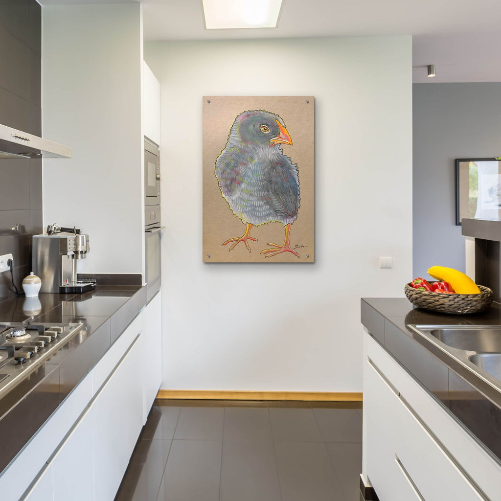 Gray Bird by Bebe Keith - 24x36 acrylic wall art in a room