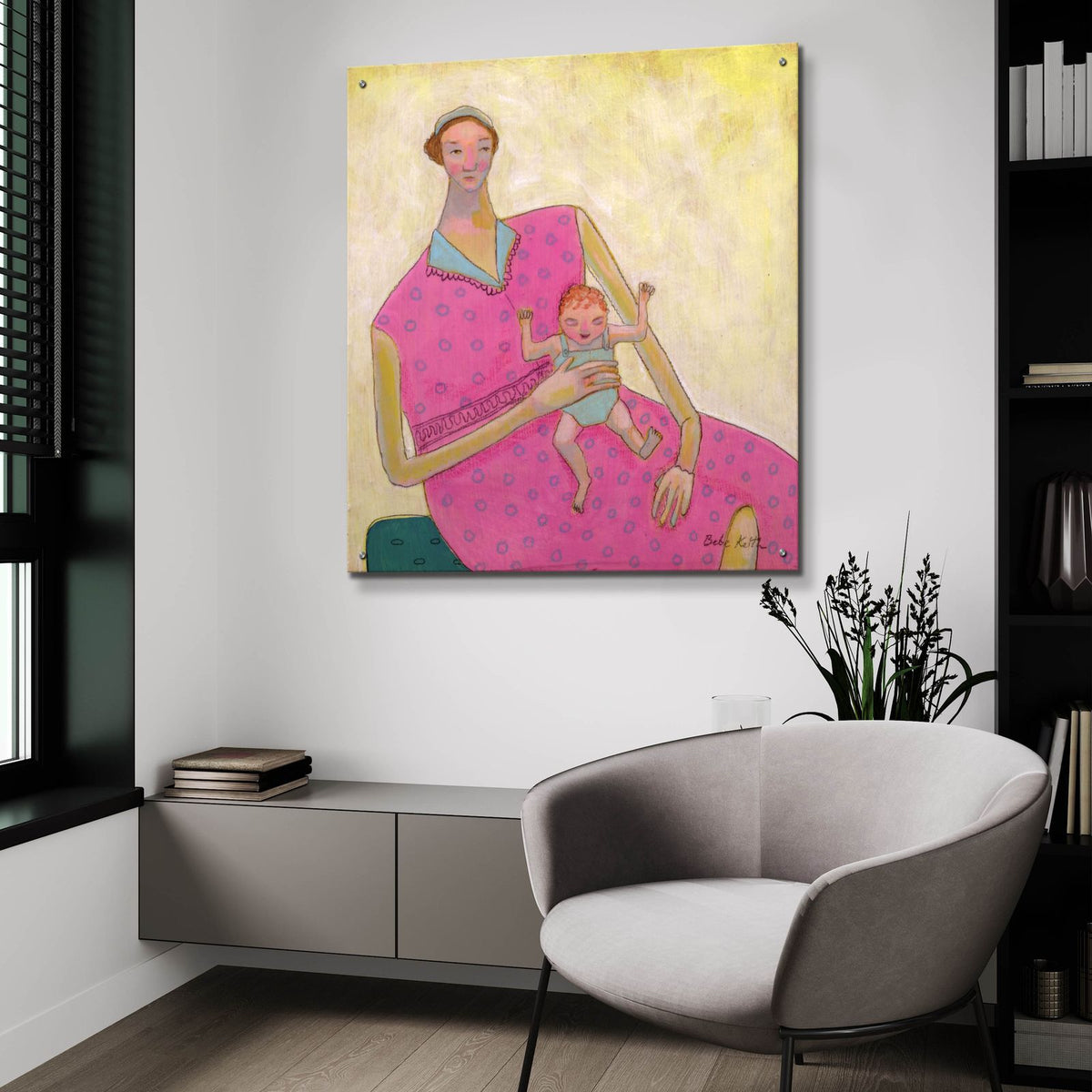 Happy Baby by Bebe Keith - 36x36 acrylic wall art in a room