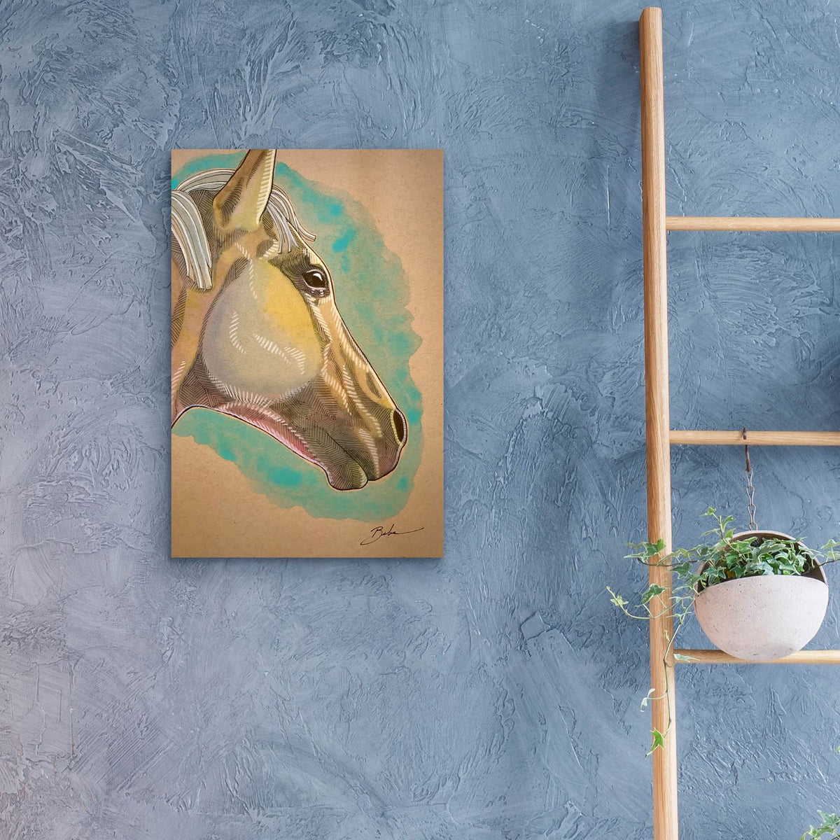 Horse Head by Bebe Keith - 16x24 acrylic wall art in a room