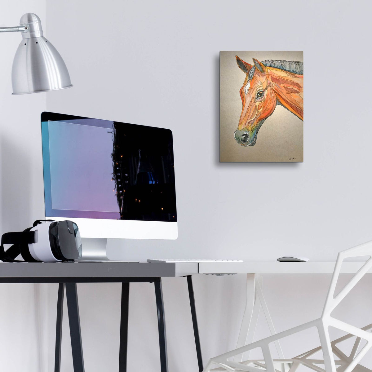 Horse Head 2 by Bebe Keith - 12x16 acrylic wall art in a room