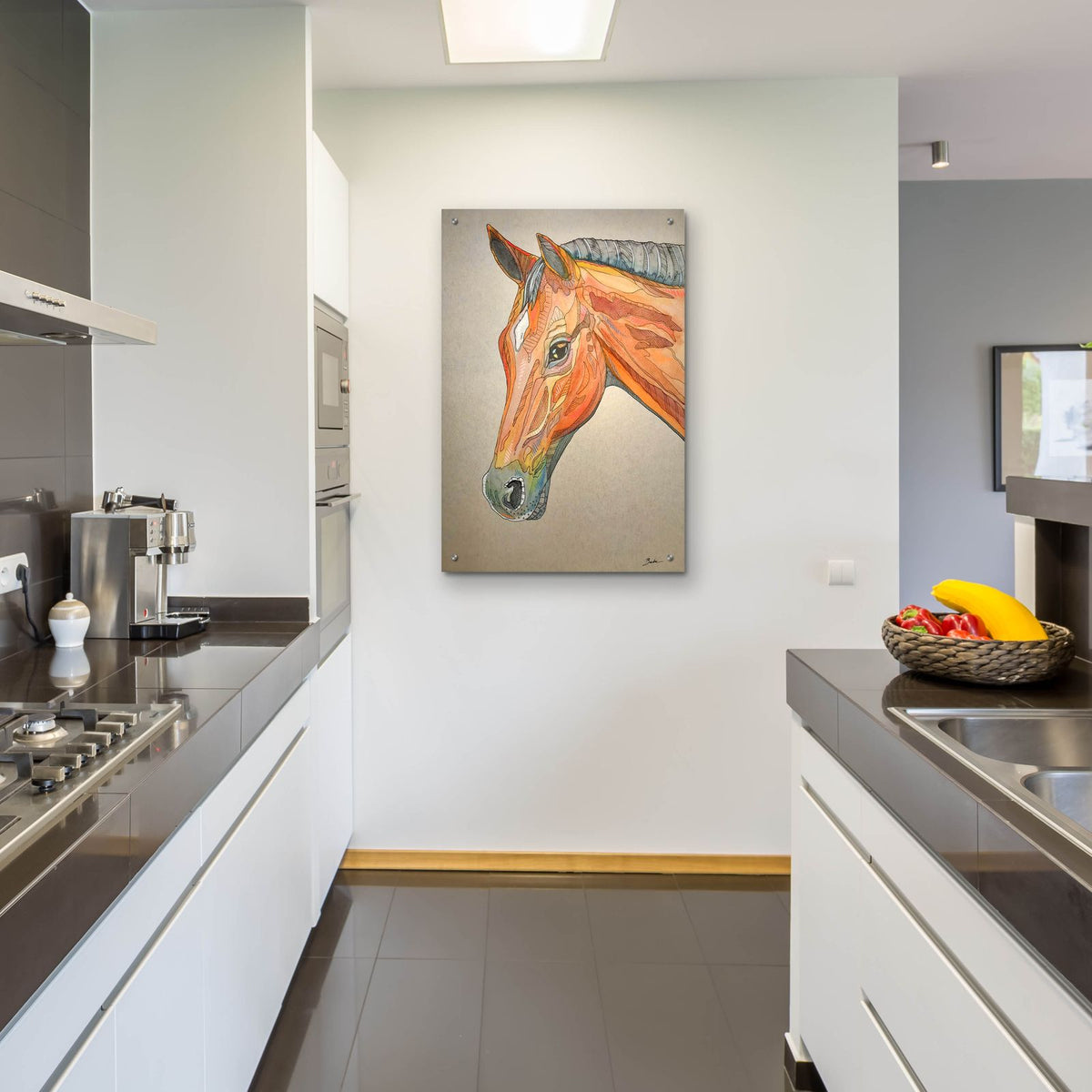 Horse Head 2 by Bebe Keith - 24x36 acrylic wall art in a room