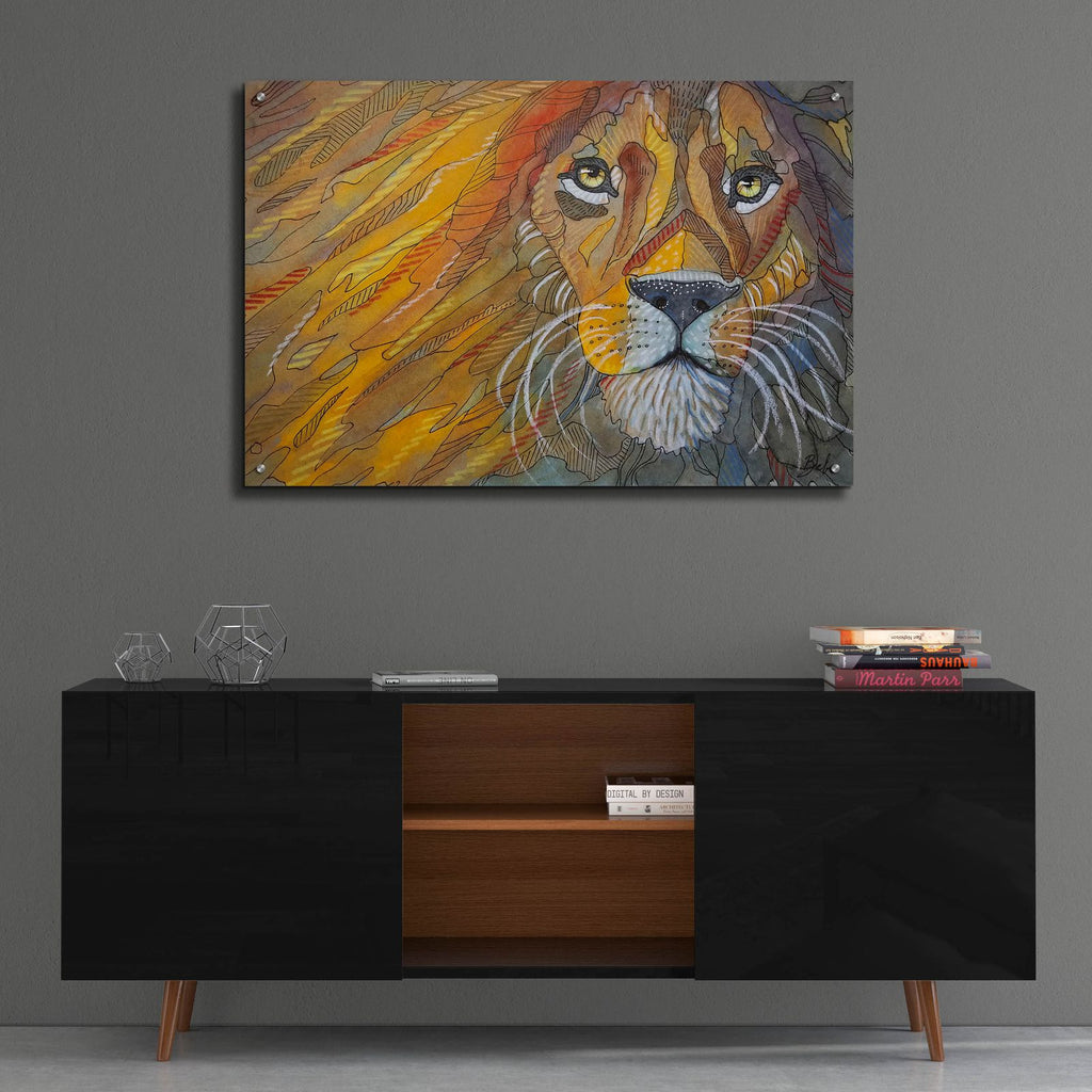 Main Lion by Bebe Keith - 36x24 acrylic wall art in a room