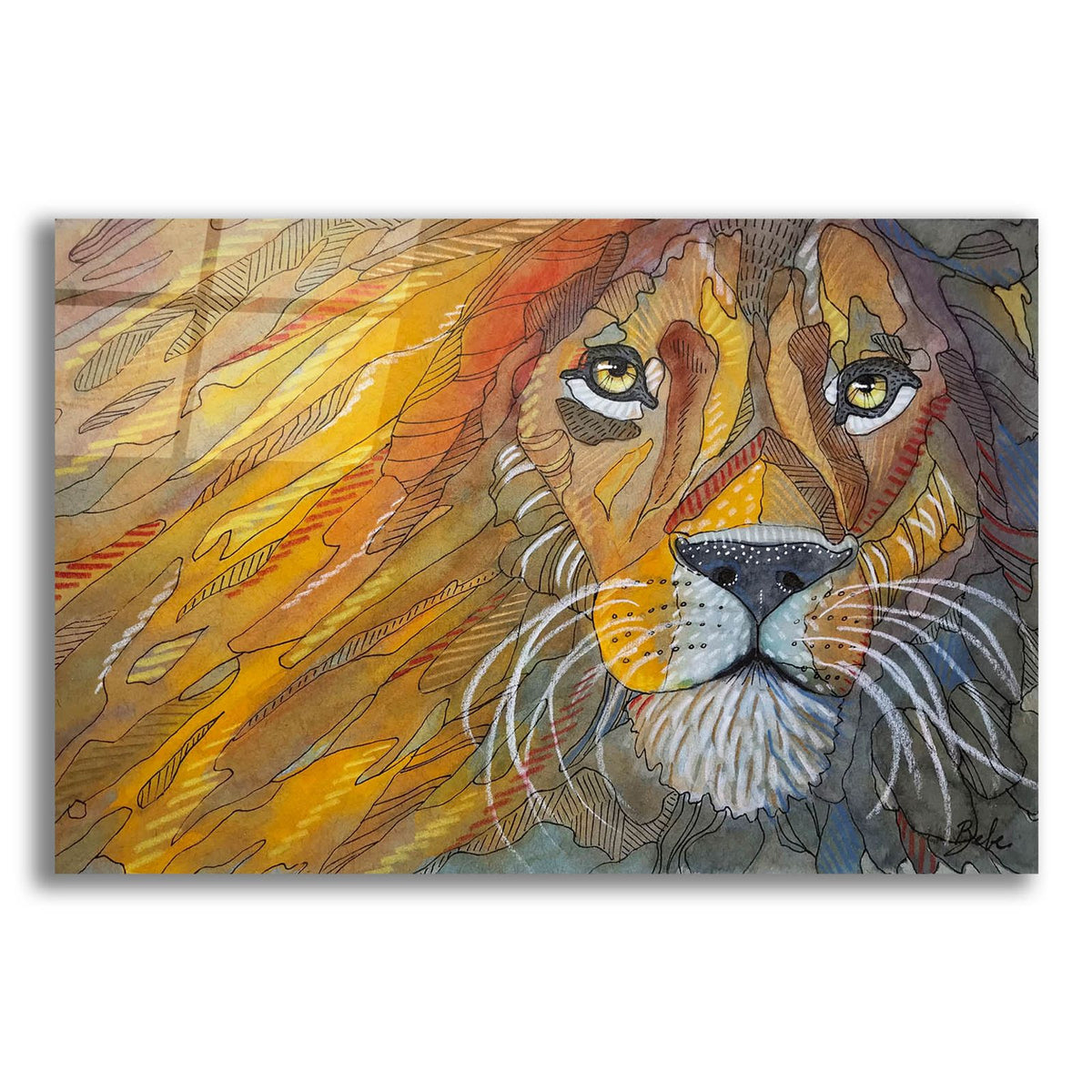 Main Lion by Bebe Keith acrylic glass wall art