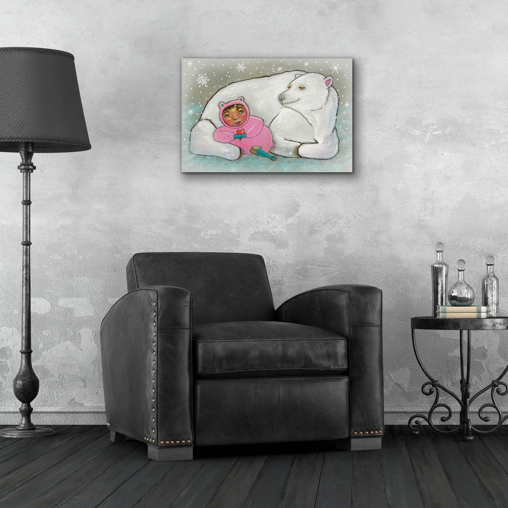Me And Bear Are Like This by Bebe Keith - 24x16 acrylic wall art in a room