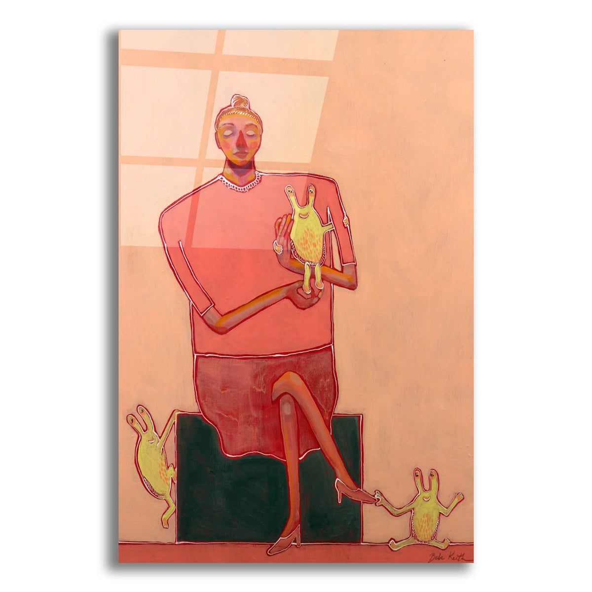 Minding The Little Monsters by Bebe Keith acrylic glass wall art