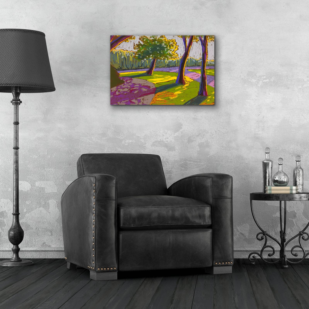 Morning Sun On Trees by Bebe Keith - 24x16 acrylic wall art in a room