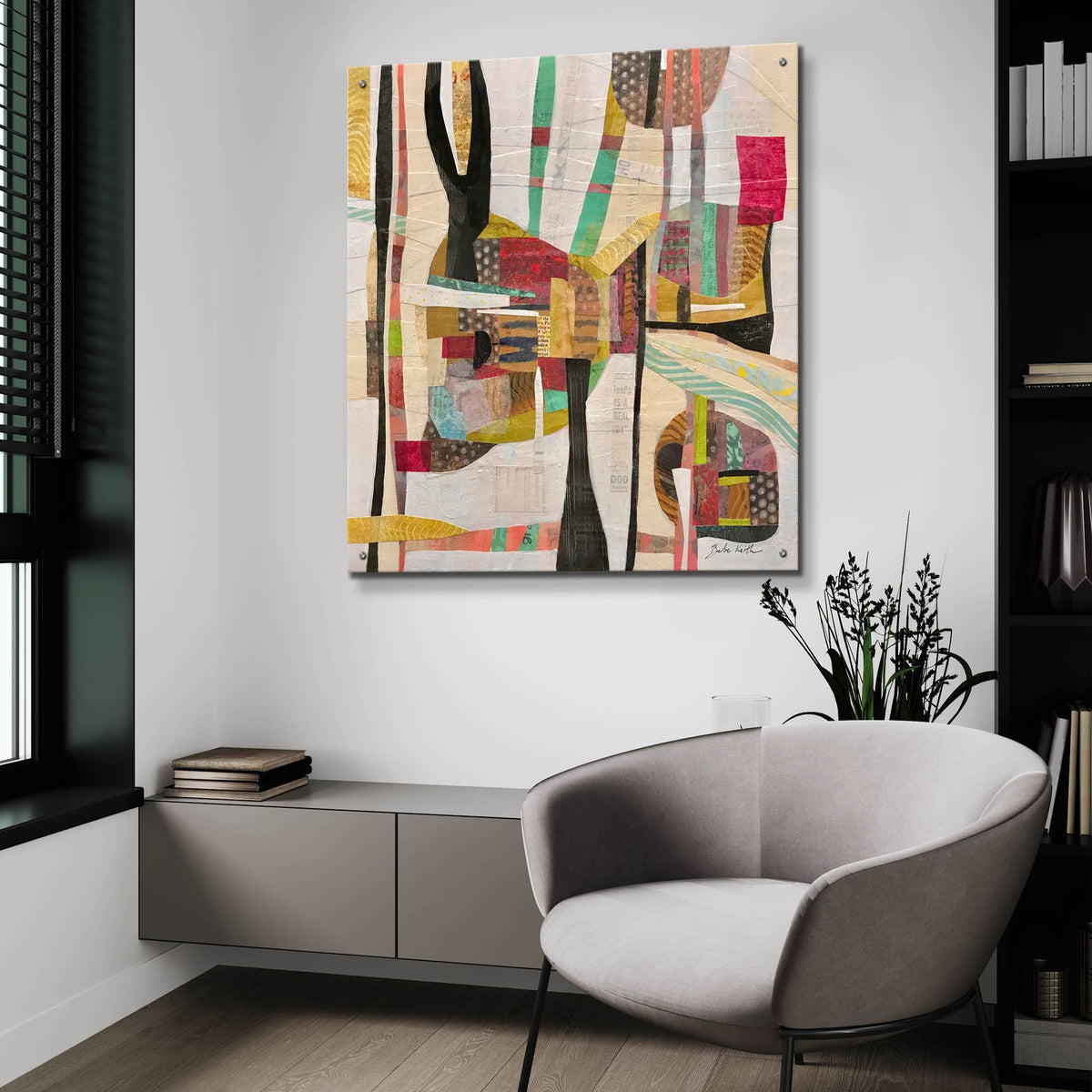 Muted Conversations by Bebe Keith - 36x36 acrylic wall art in a room