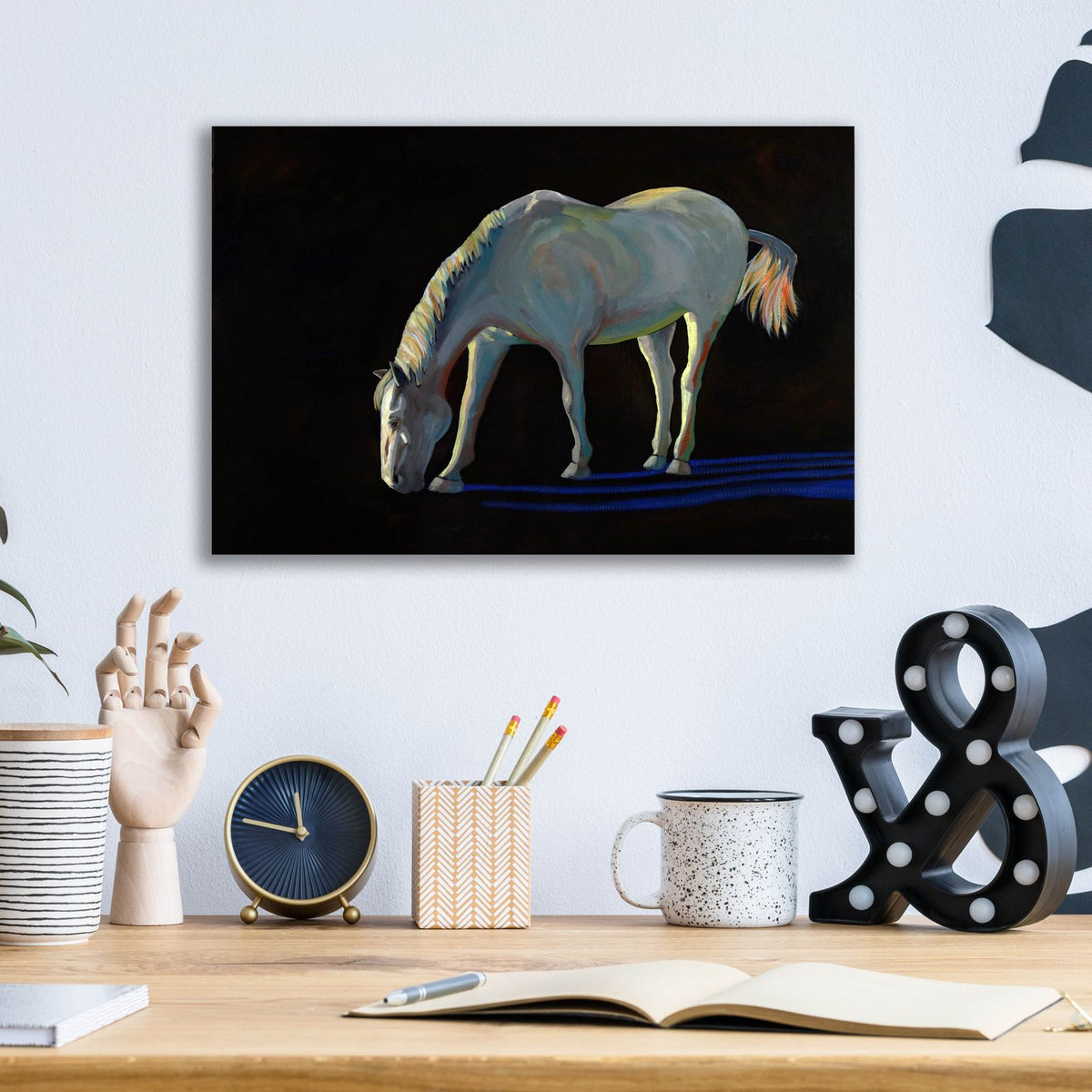 Nigh Horse by Bebe Keith - 16x12 acrylic wall art in a room
