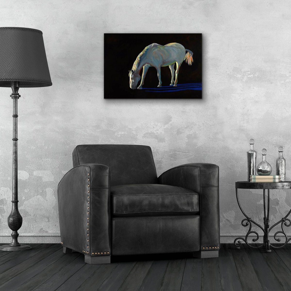 Nigh Horse by Bebe Keith - 24x16 acrylic wall art in a room