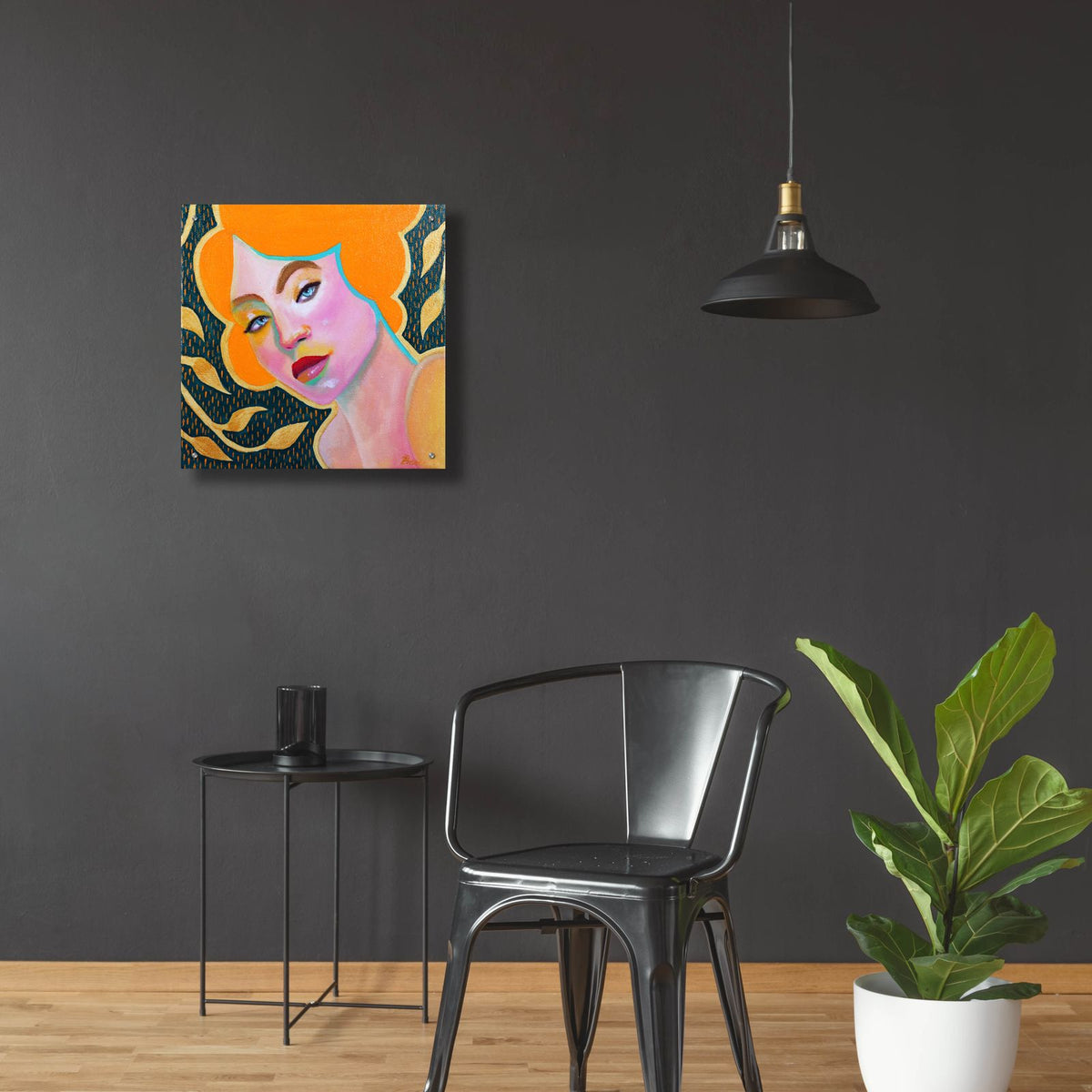 On A Full Moon Evening by Bebe Keith - 24x24 acrylic wall art in a room