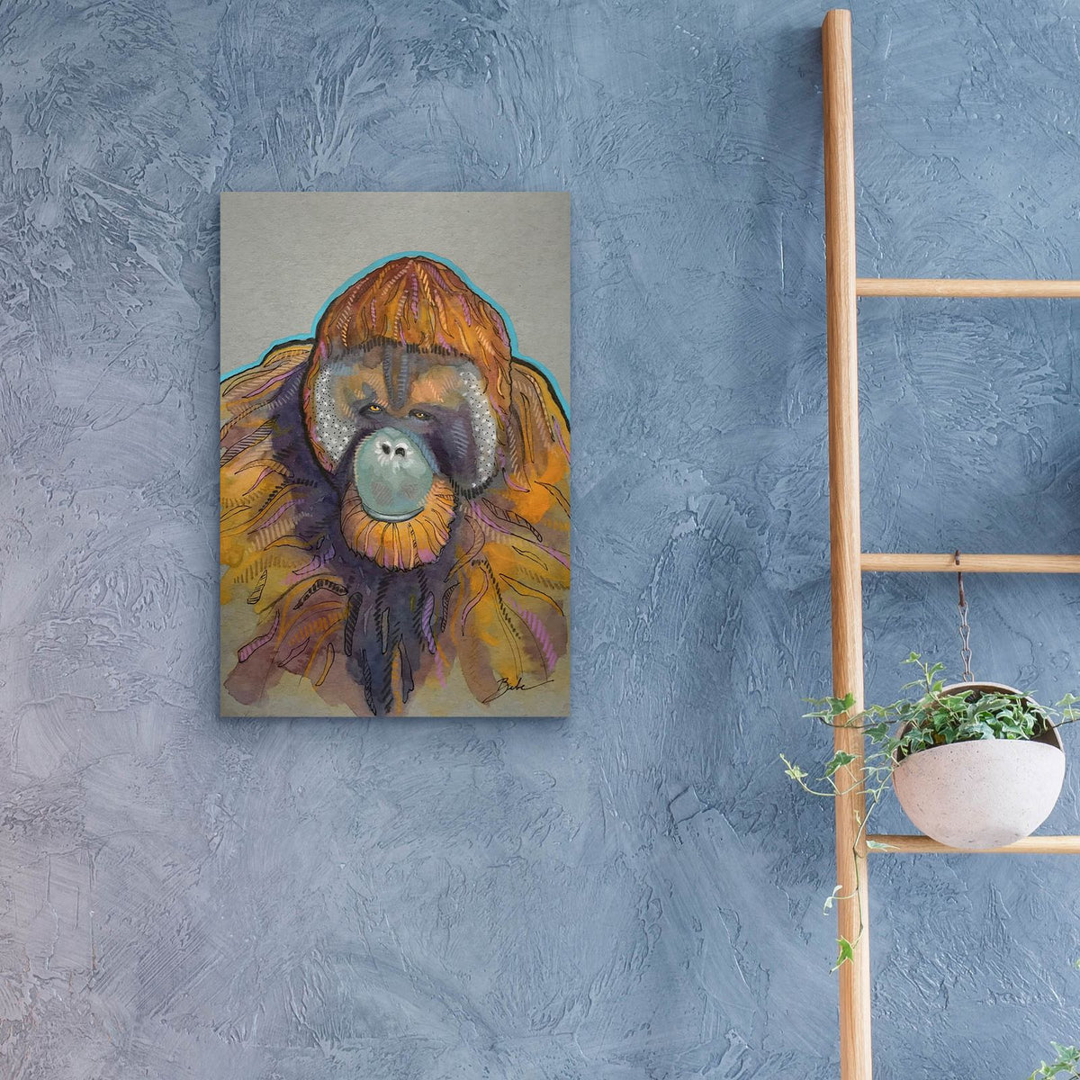 Orangutan by Bebe Keith - 16x24 acrylic wall art in a room