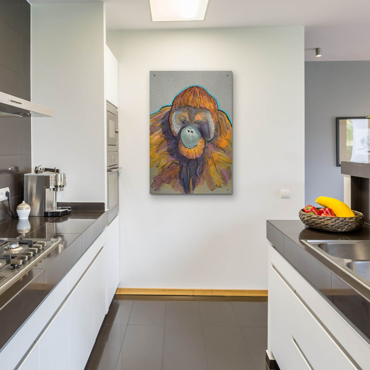 Orangutan by Bebe Keith - 24x36 acrylic wall art in a room