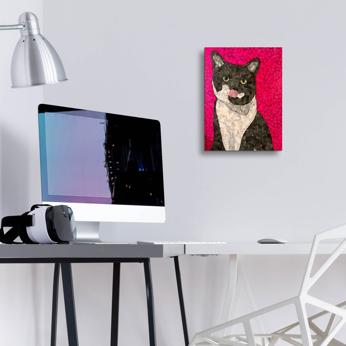 Pink Tuxedo by Bebe Keith - 12x16 acrylic wall art in a room