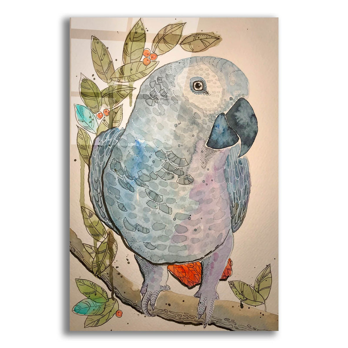 Polly Parrot by Bebe Keith acrylic glass wall art