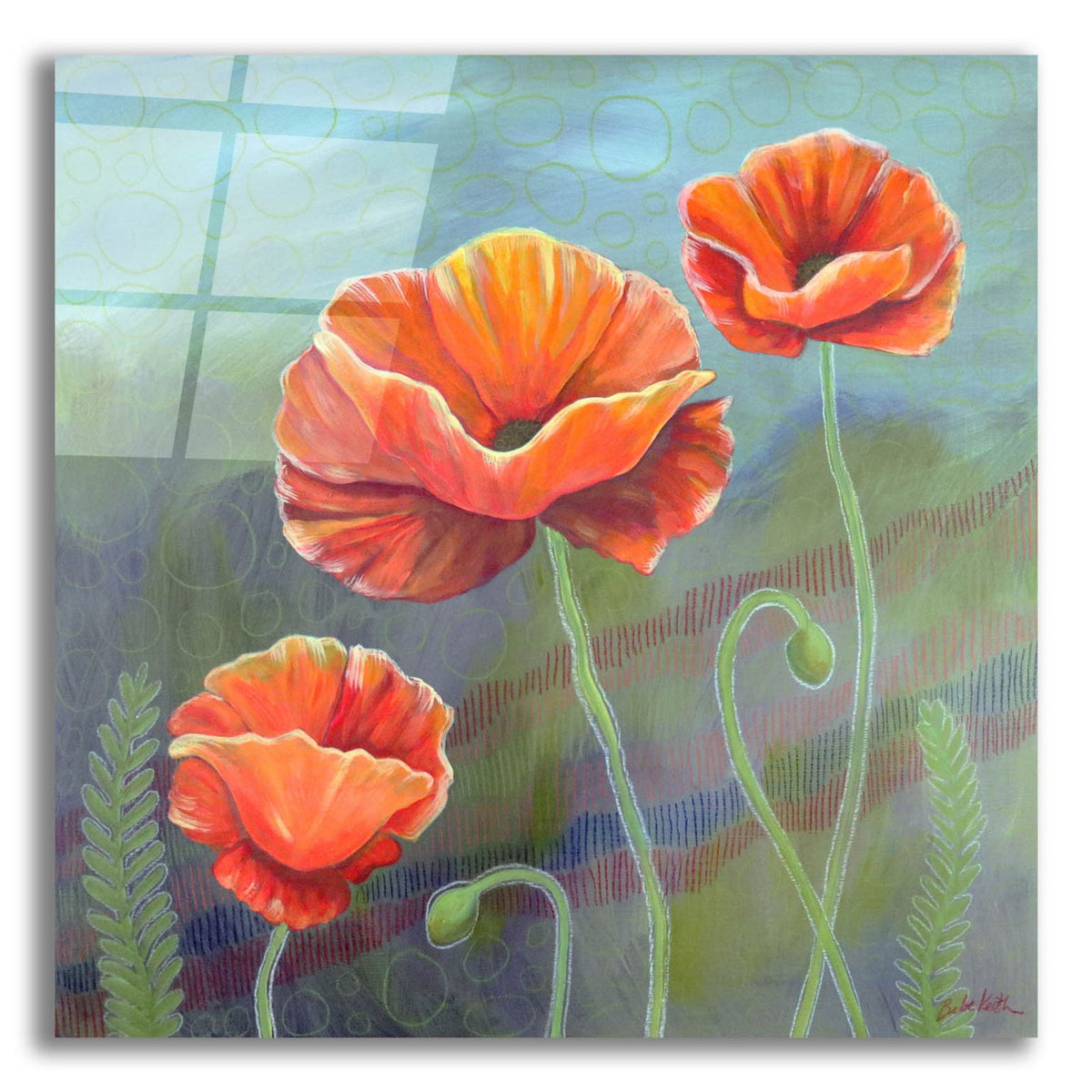 Poppies 1 Big by Bebe Keith acrylic glass wall art