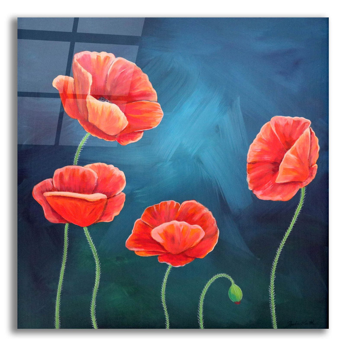 Poppies 5 by Bebe Keith acrylic glass wall art