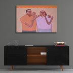 Pretzeling by Bebe Keith - 36x24 acrylic wall art in a room
