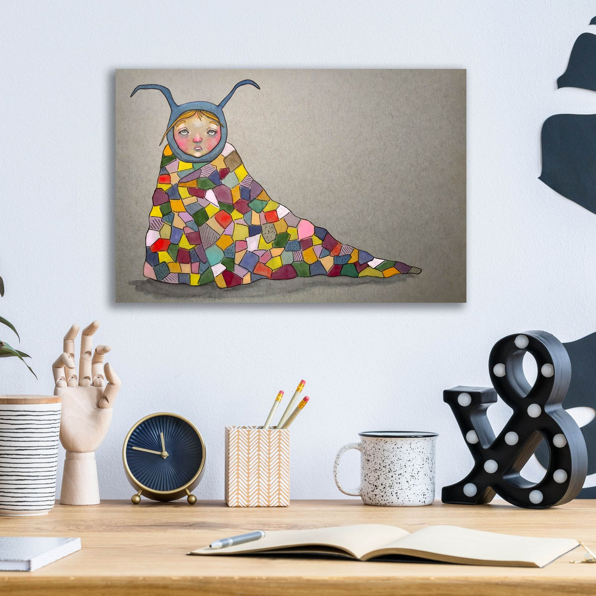 Security Blanket by Bebe Keith - 16x12 acrylic wall art in a room