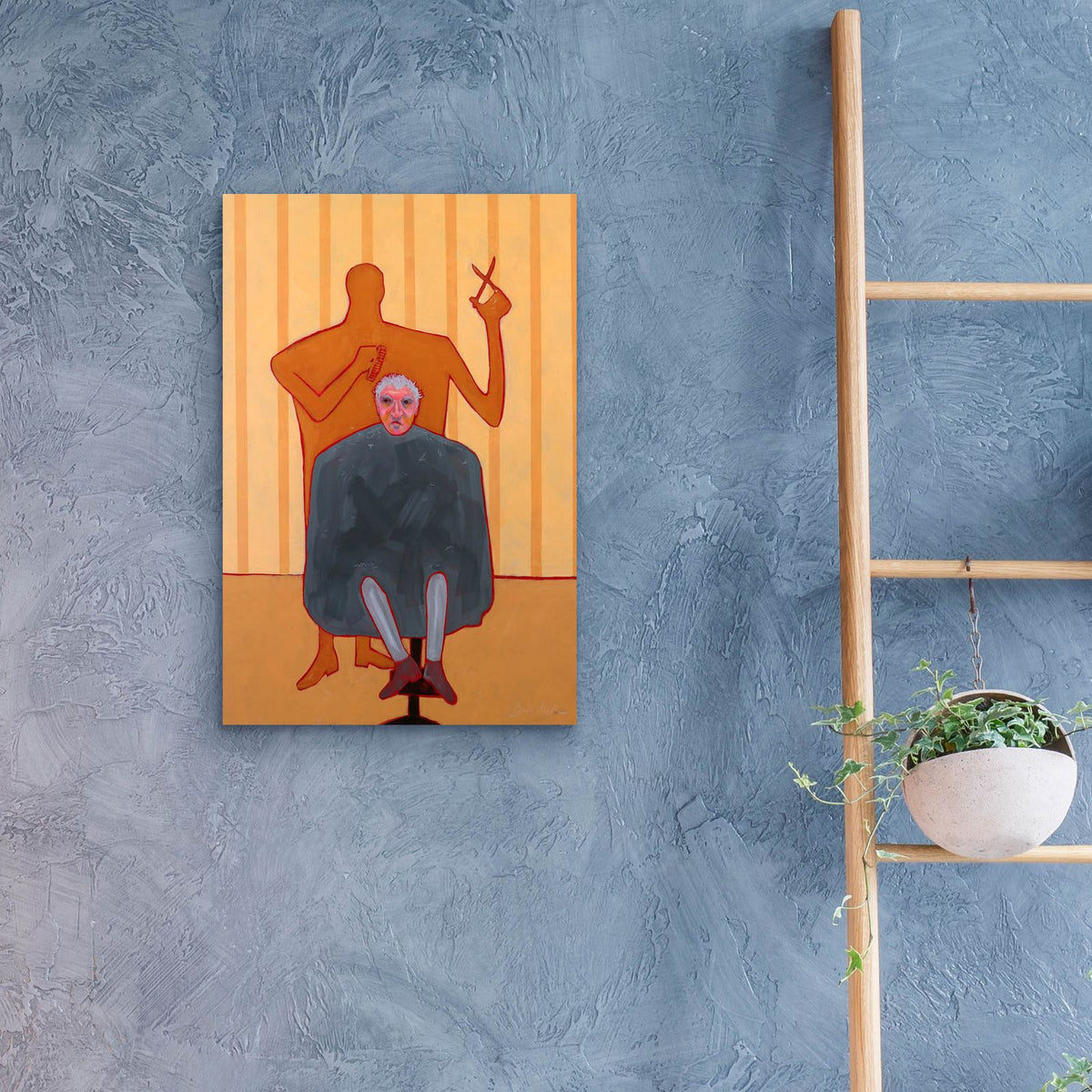 Shave And A Haircut by Bebe Keith - 16x24 acrylic wall art in a room