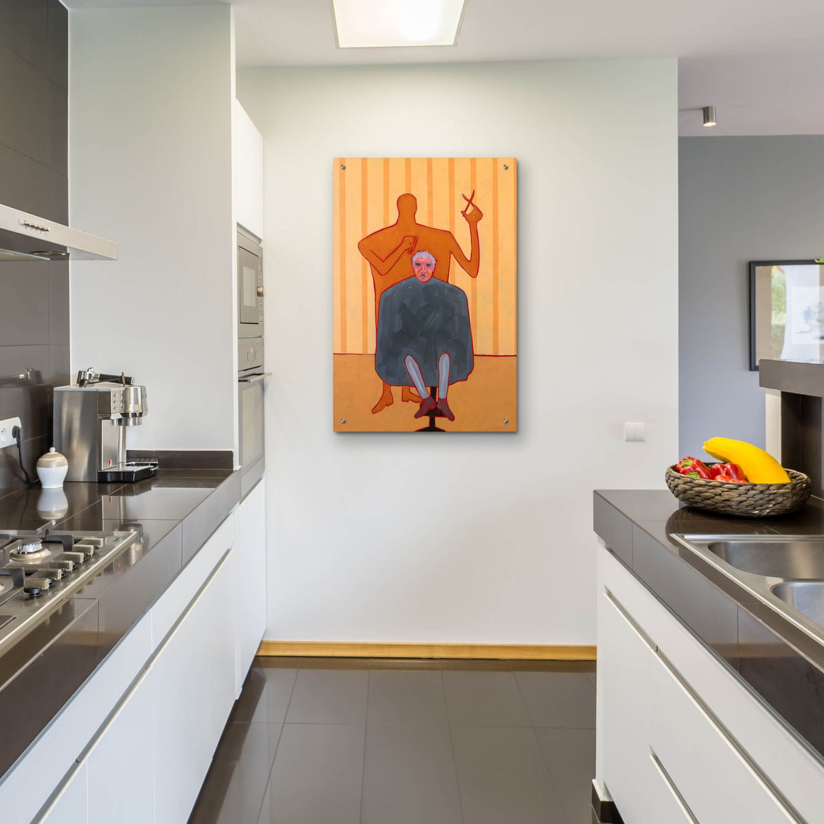 Shave And A Haircut by Bebe Keith - 24x36 acrylic wall art in a room