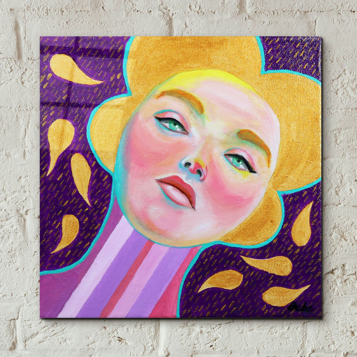 Suspended Stars by Bebe Keith - 12x12 acrylic wall art in a room