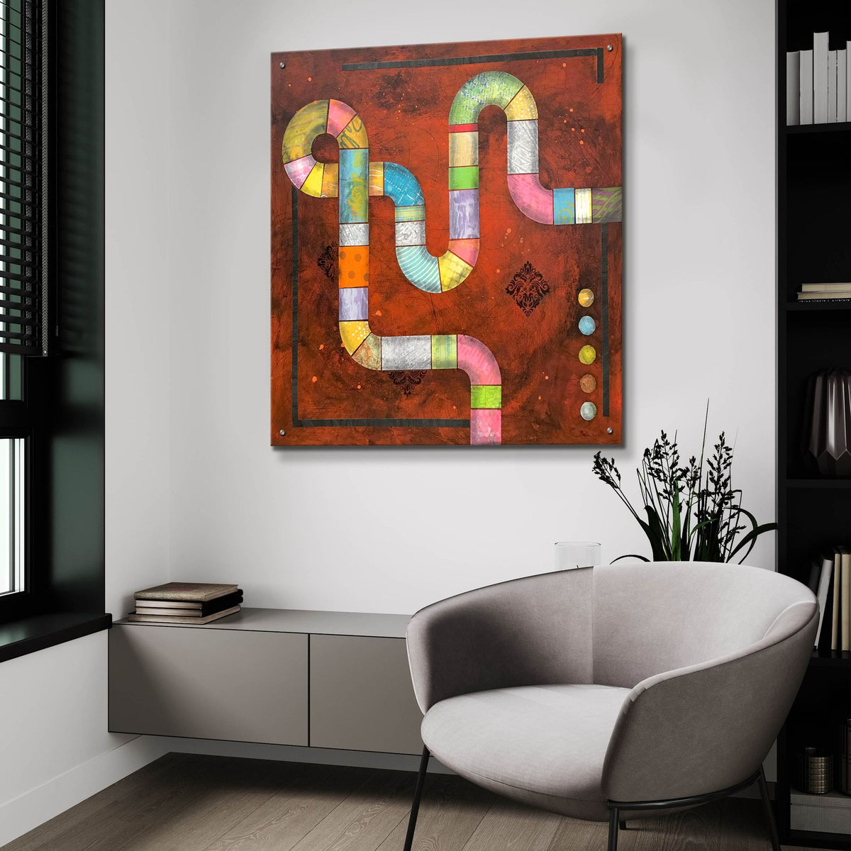 The Art Of Play 3 by Bebe Keith - 36x36 acrylic wall art in a room