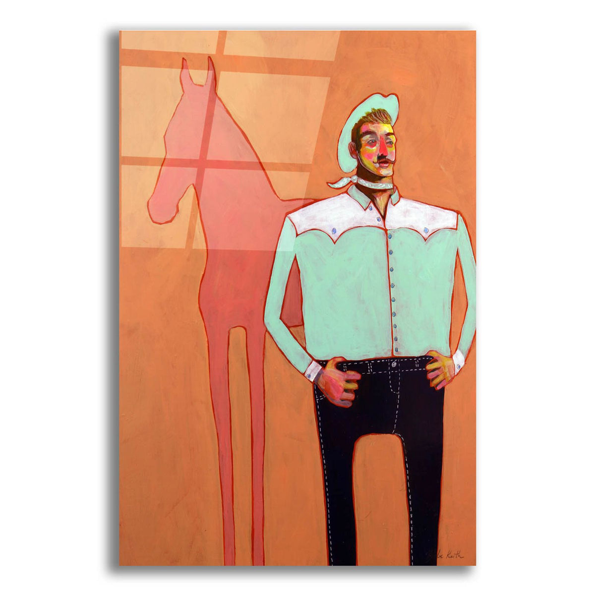 The Cowboy by Bebe Keith acrylic glass wall art