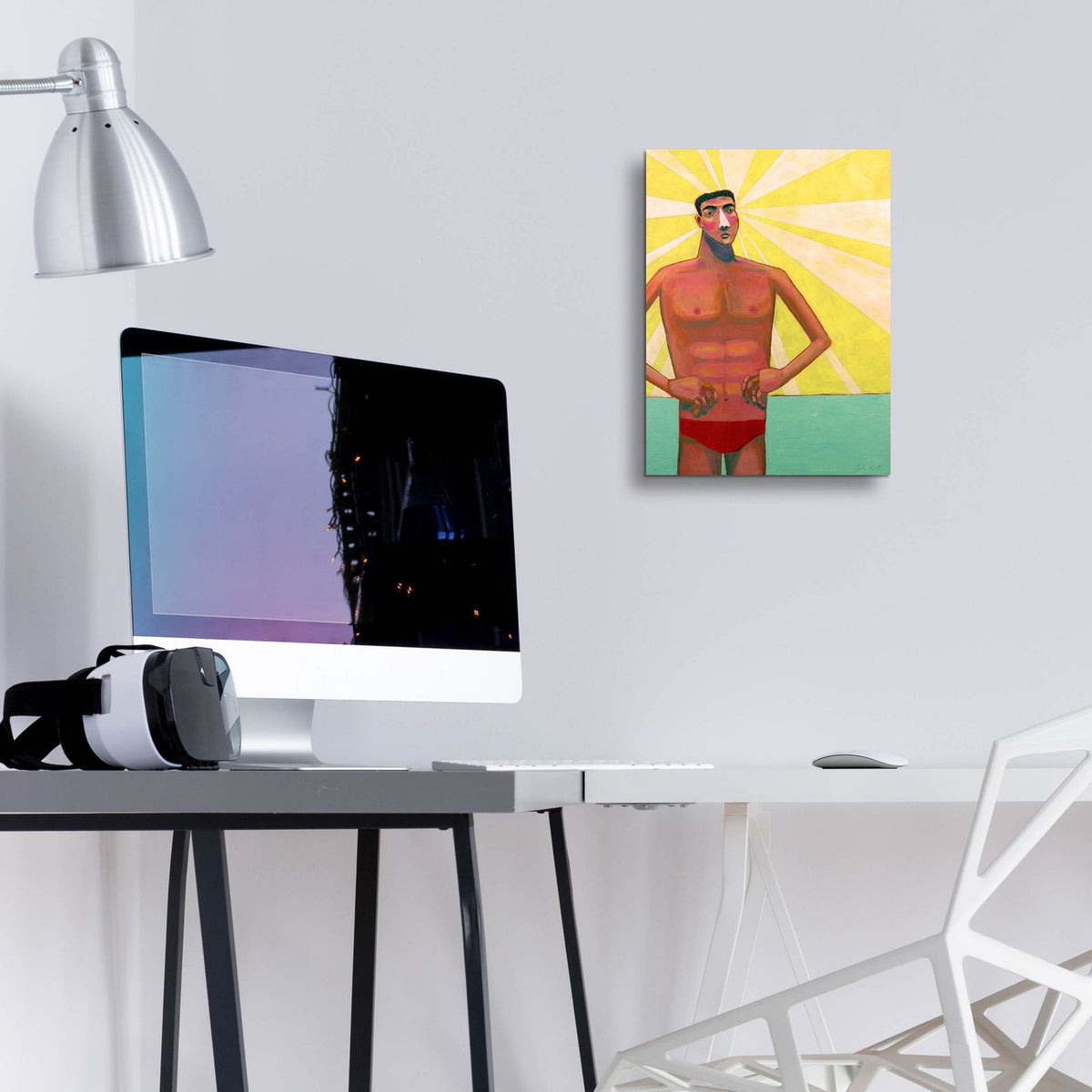 The Lifeguard by Bebe Keith - 12x16 acrylic wall art in a room
