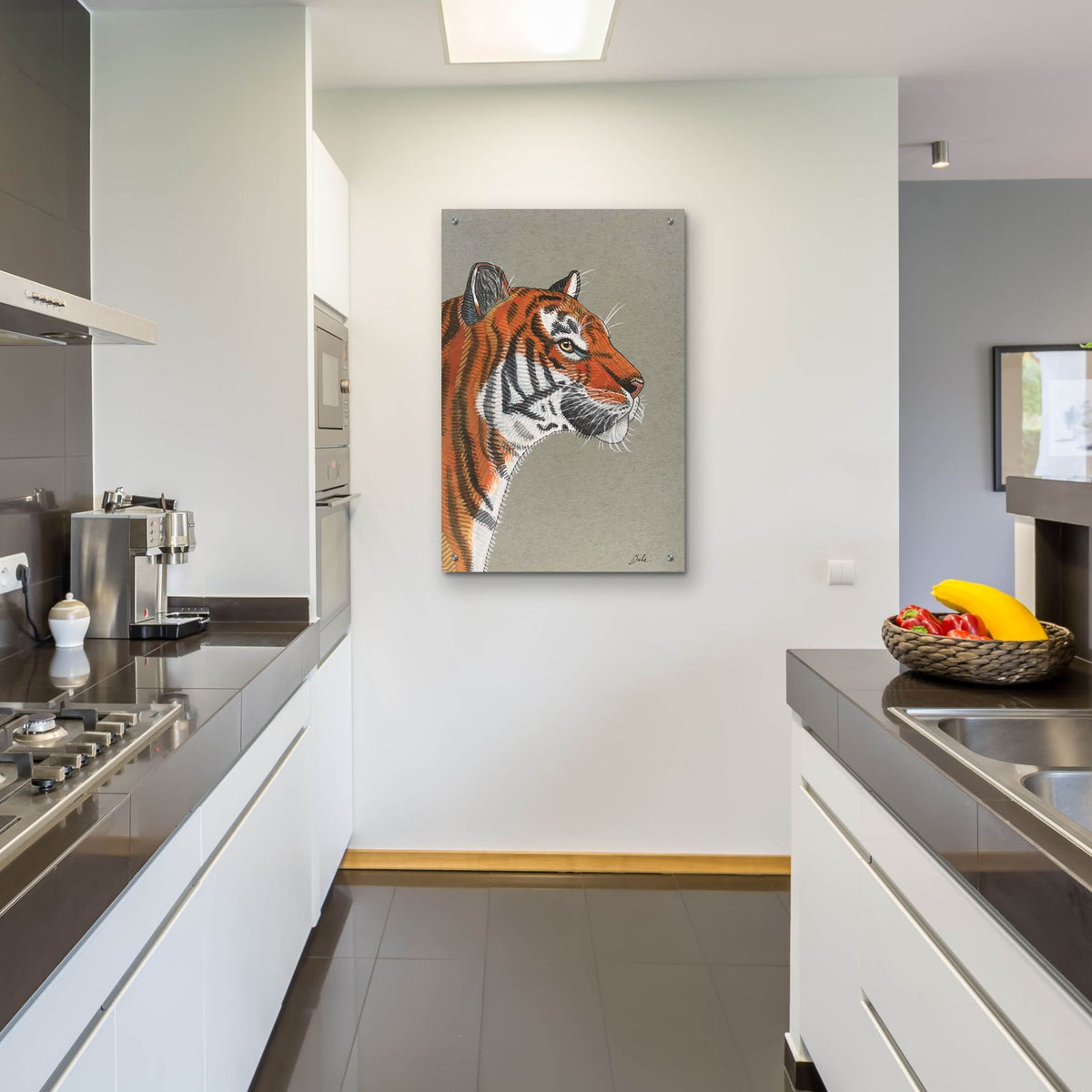 Tiger Mood by Bebe Keith - 24x36 acrylic wall art in a room