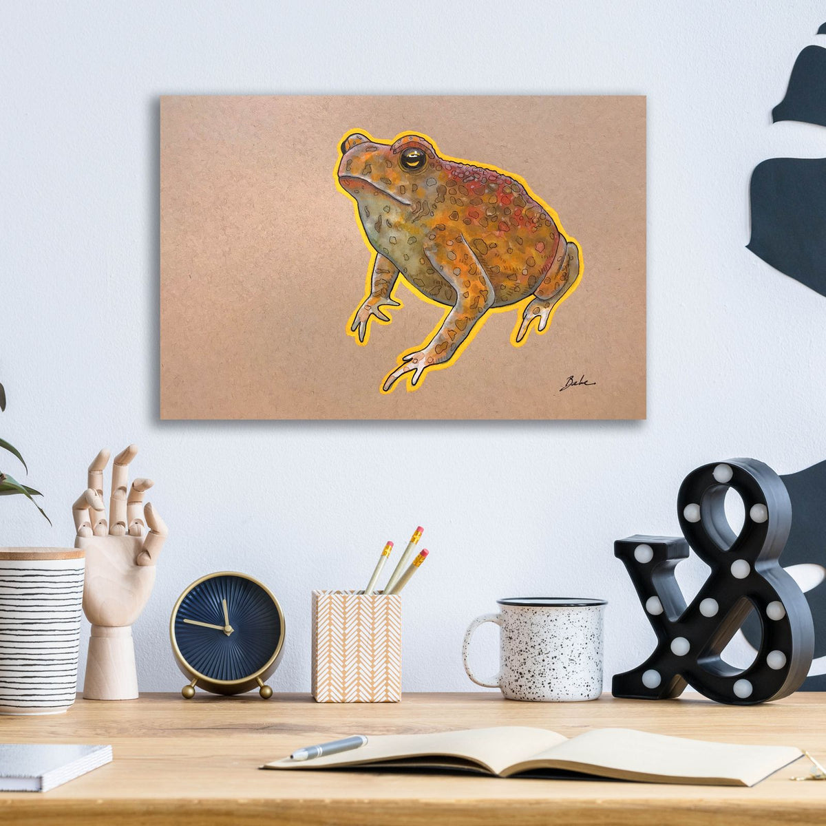 Toady by Bebe Keith - 16x12 acrylic wall art in a room