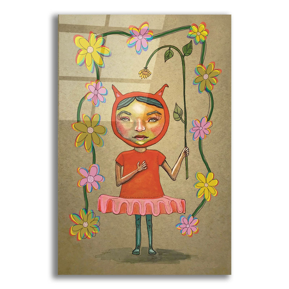 Tutu And Flowers by Bebe Keith acrylic glass wall art