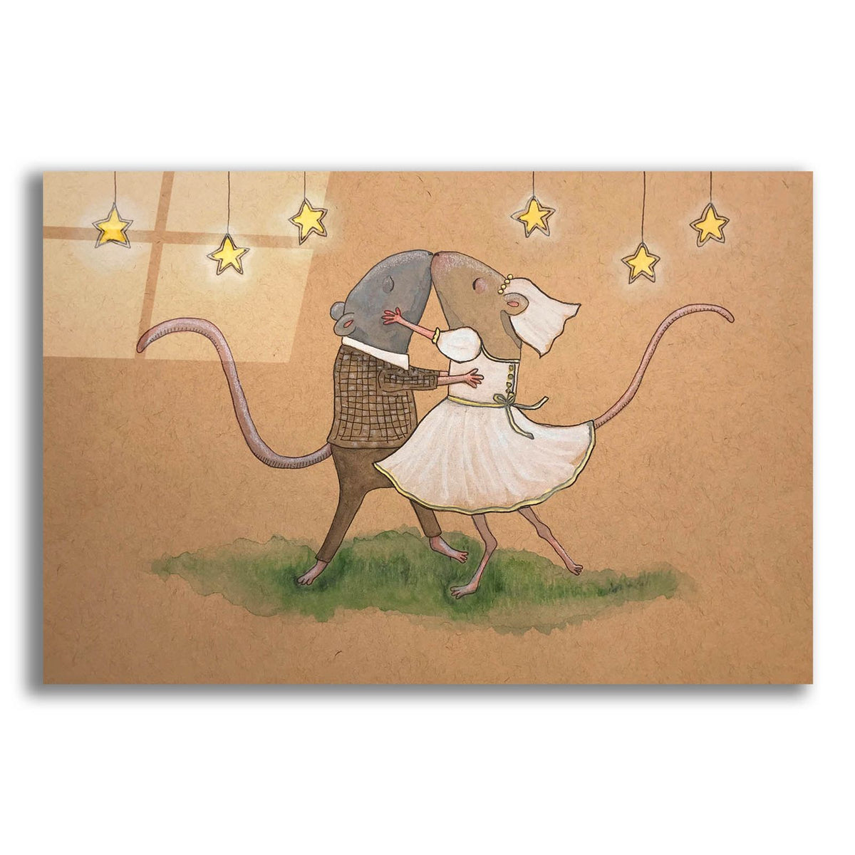 Wedding Mice Kiss by Bebe Keith acrylic glass wall art