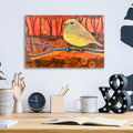 Yellow Bird by Bebe Keith - 16x12 acrylic wall art in a room