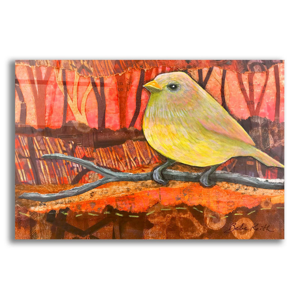 Yellow Bird by Bebe Keith acrylic glass wall art