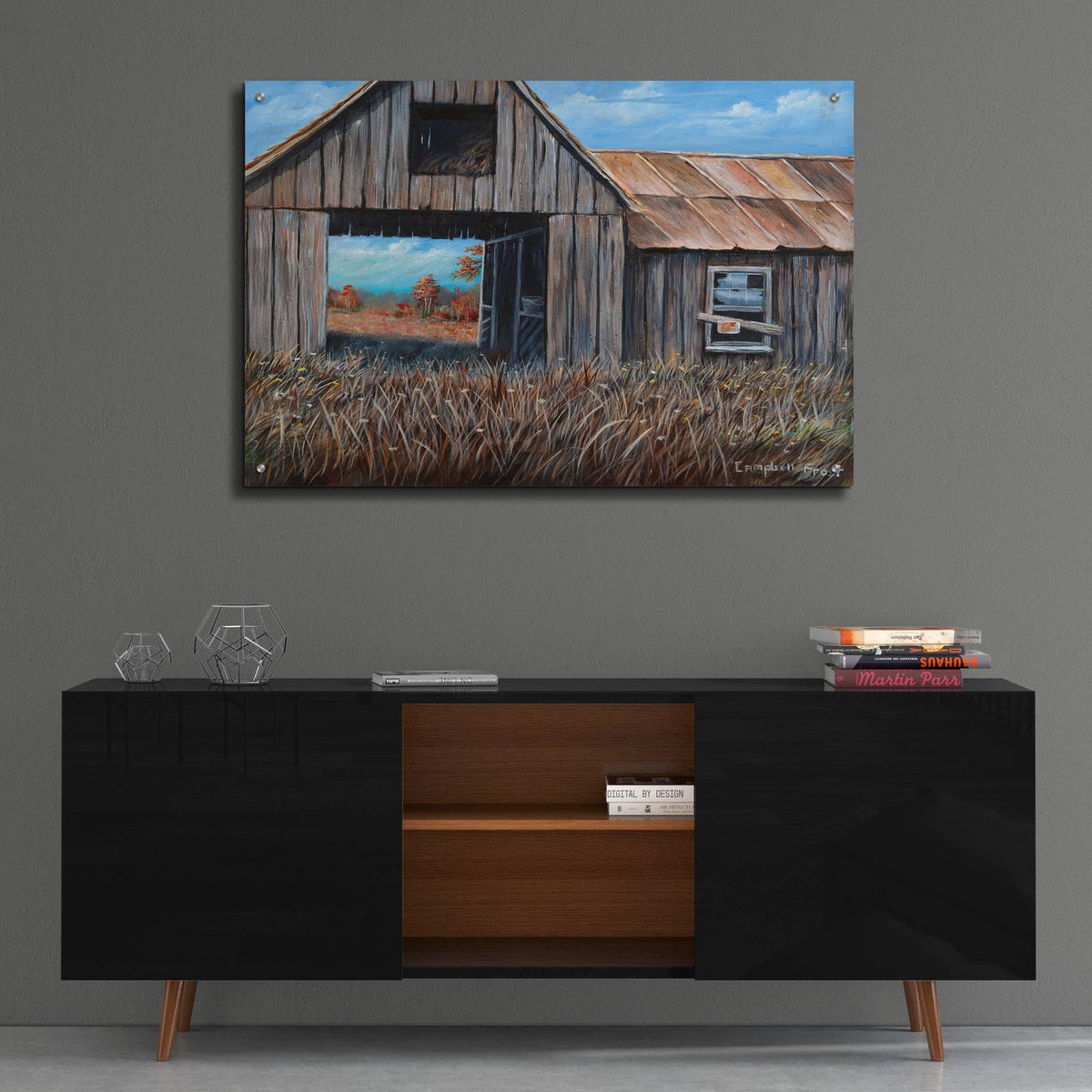 Abandoned Barn by Campbell Frost - 36x24 acrylic wall art in a room